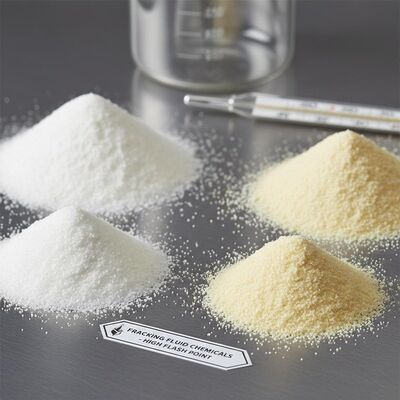 ذرات سفید یا مایل به زرد، مواد شیمیایی مایع فرکینگ، مؤثر در دماهای ۴۰ تا ۳۰۰ درجه فارنهایت، نقطه اشتعال بالا